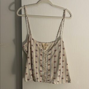 Sezane Cream Floral Camisole